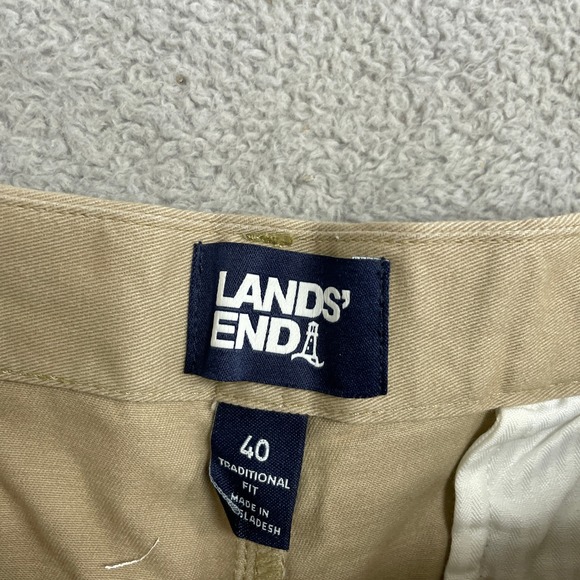 NEW Lands' End Men's Size 40 Traditional Fit Chino Shorts Khaki 11 Inch Inseam - Picture 6 of 10